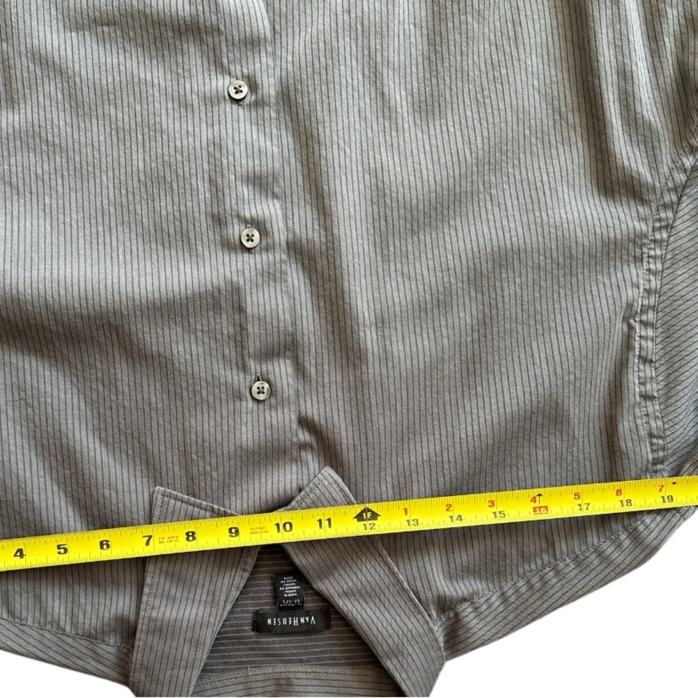 Van Heusen Shirts Mens Long Sleeve Button Down Striped Grey XL 2 pack - Picture 2 of 13